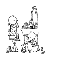 A coloring page of jip and janneke